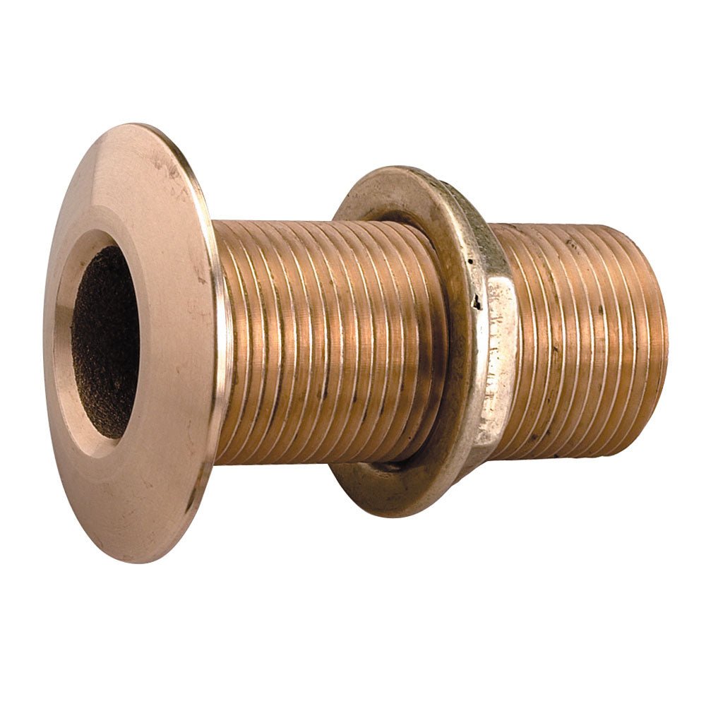 Perko 1/2" Thru-Hull Fitting w/Pipe Thread Bronze MADE IN THE USA [0322DP4PLB] - Houseboatparts.com