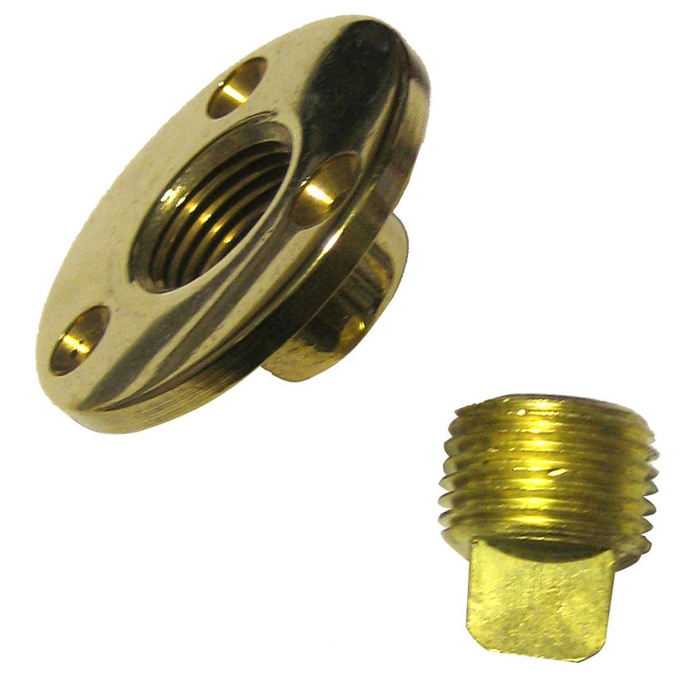 Perko Garboard Drain & Drain Plug Assy Cast Bronze/Brass MADE IN THE USA [0714DP1PLB] - Houseboatparts.com