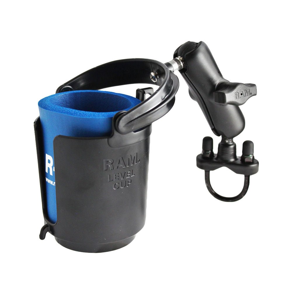 RAM Mount Drink Cup Holder w/U-Bolt Base [RAM-B-132RU] - Houseboatparts.com