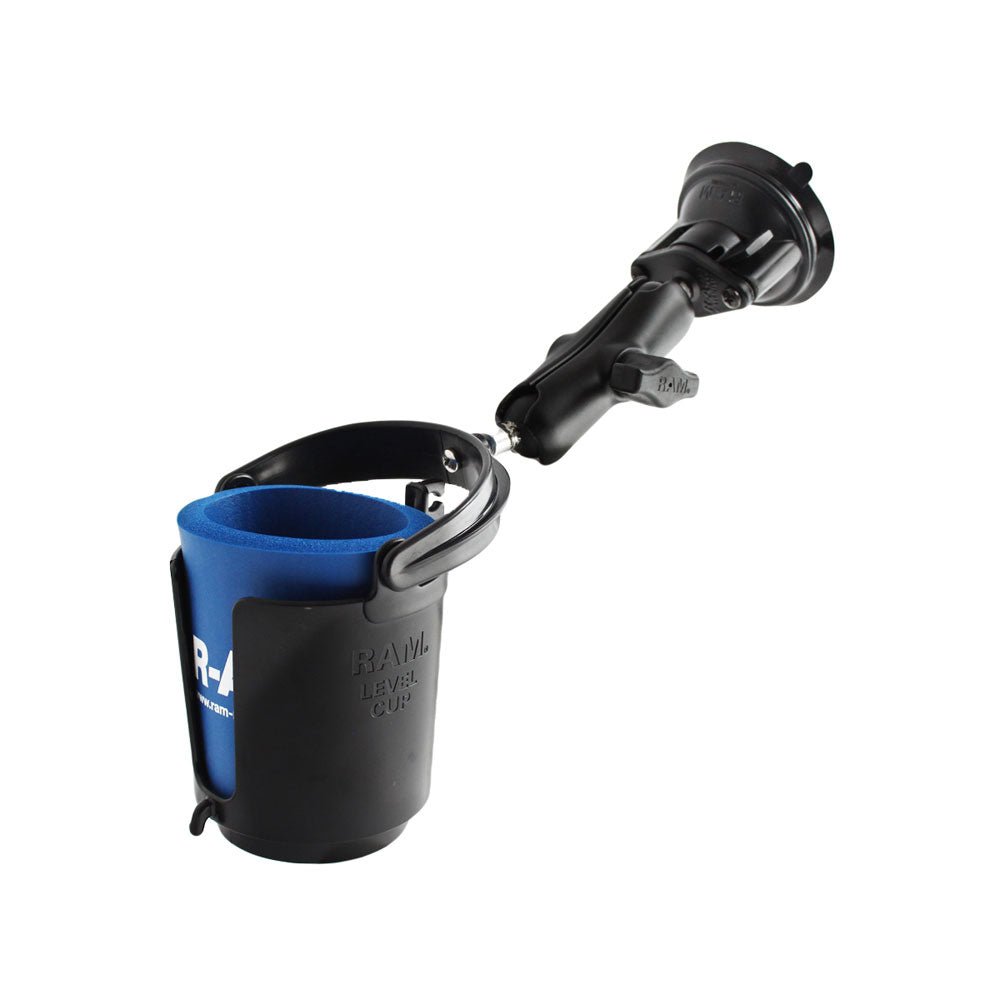 RAM Mount Drink Cup Holder w/Suction Base [RAM-B-132SU] - Houseboatparts.com