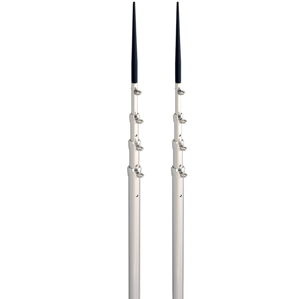 Lee's 16.5' Bright Silver Black Spike Telescopic Poles f/Sidewinder [TX3916SL/SL] - Houseboatparts.com