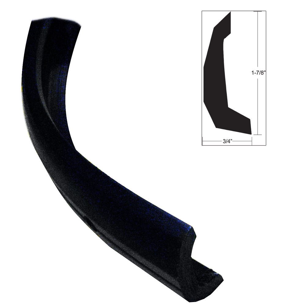 TACO Semi-Rigid Rub Rail Kit - Black w/No Insert - 30' [V11-4135BKA30-3] - Houseboatparts.com