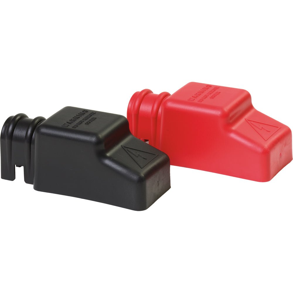 Blue Sea 4018 Square CableCap Insulators Pair Red/Black [4018] - Houseboatparts.com