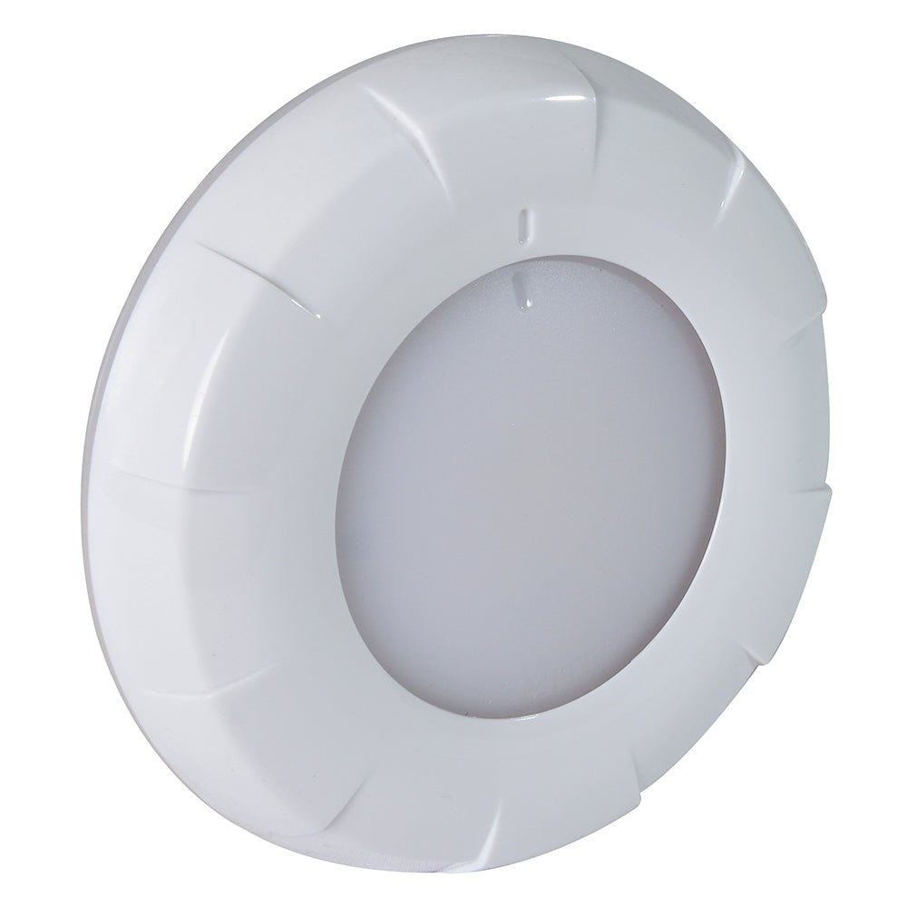 Lumitec Aurora LED Dome Light - White Finish - White/Blue Dimming [101075] - Houseboatparts.com