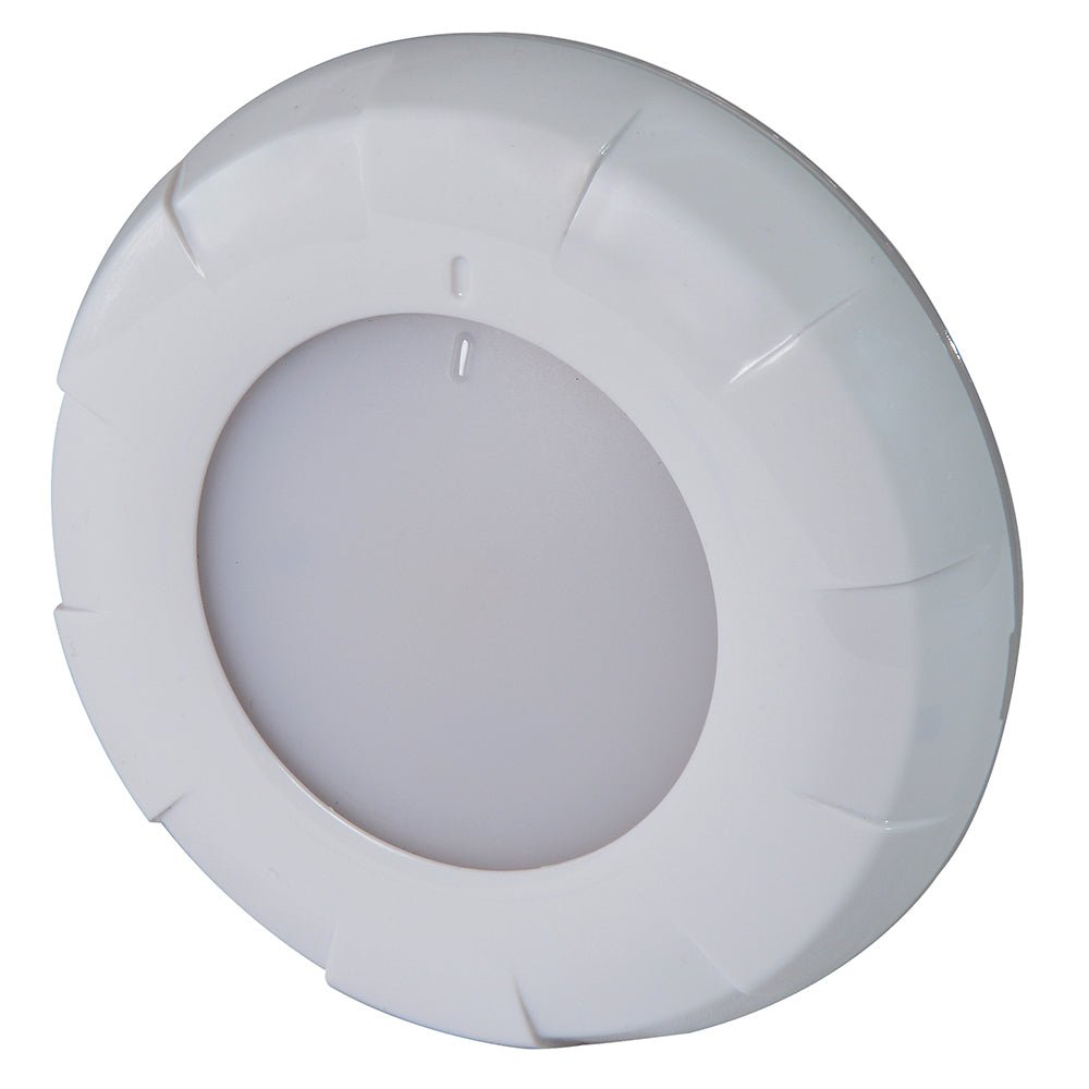 Lumitec Aurora LED Dome Light - White Finish - White/Blue Dimming [101075] - Houseboatparts.com