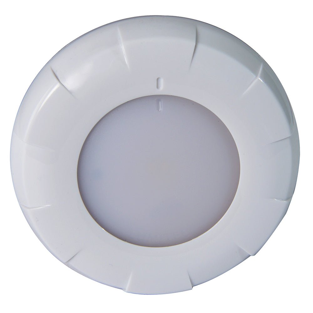 Lumitec Aurora LED Dome Light - White Finish - White/Blue Dimming [101075] - Houseboatparts.com