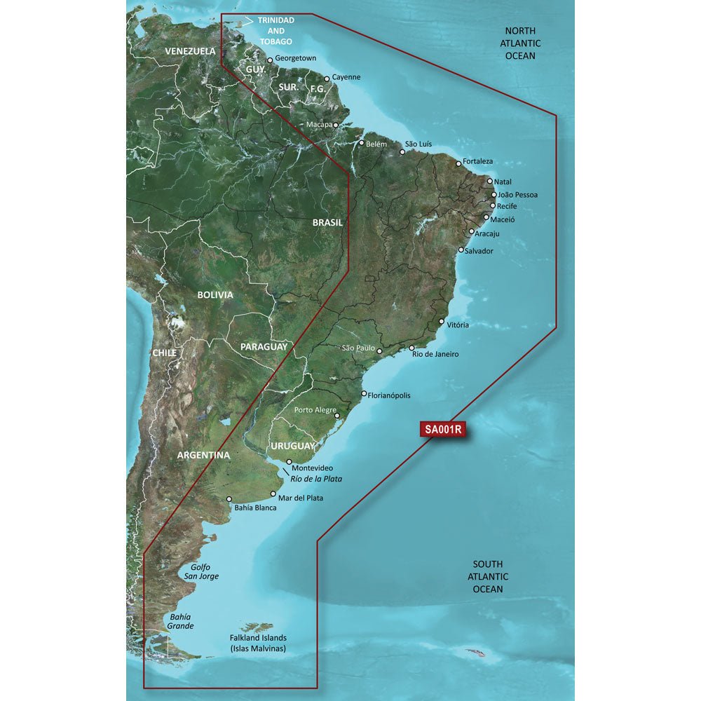 Garmin BlueChart g3 HD - HXSA001R - South America East Coast - microSD/SD [010-C1062-20] - Houseboatparts.com