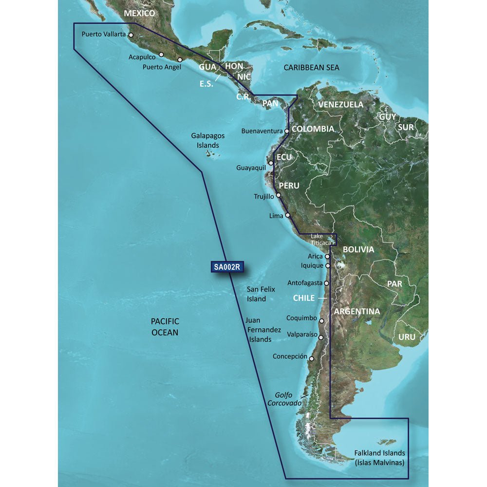 Garmin BlueChart g3 Vision HD - VSA002R - South America West Coast - microSD/SD [010-C1063-00] - Houseboatparts.com