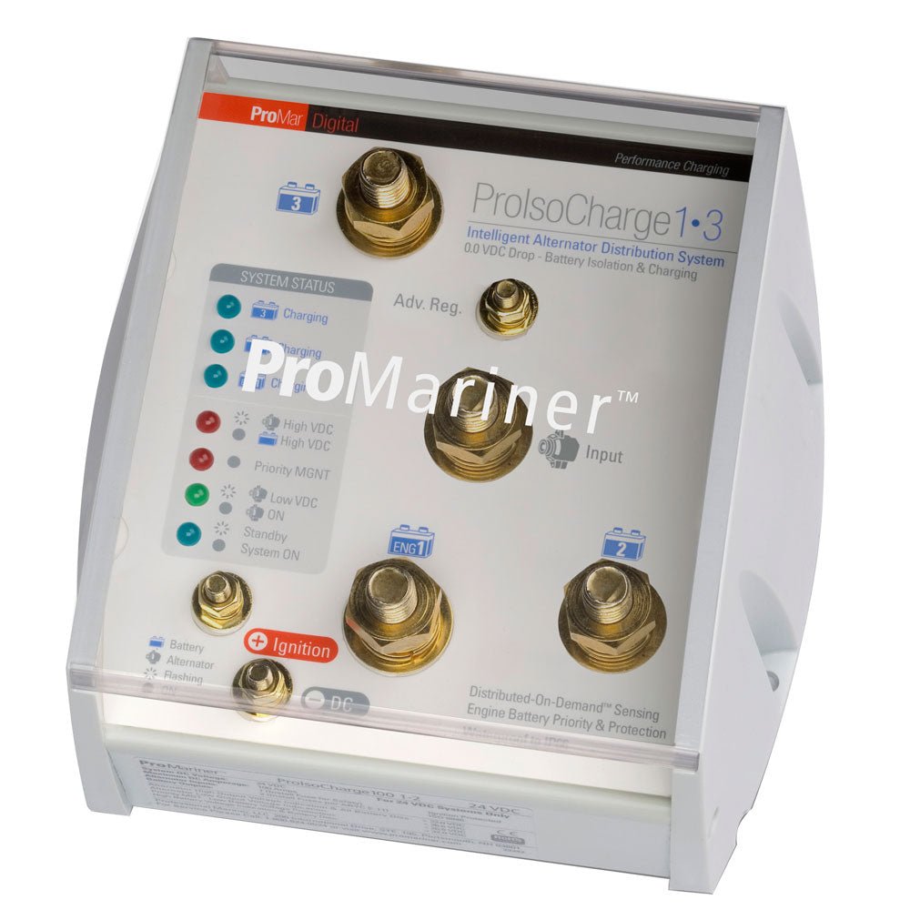 ProMariner ProIsoCharge Battery Isolator 120Amp 1-Alt 3-Bat - 12V [23124] - Houseboatparts.com