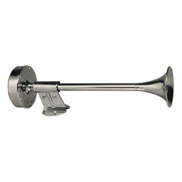 Schmitt Marine Deluxe All-Stainless Shorty Single Trumpet Horn - 12V [10009] - Houseboatparts.com