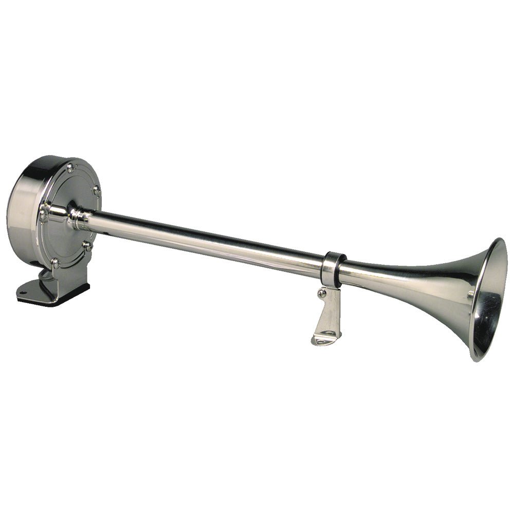 Schmitt Marine Deluxe All-Stainless Single Trumpet Horn - 12V [10027] - Houseboatparts.com