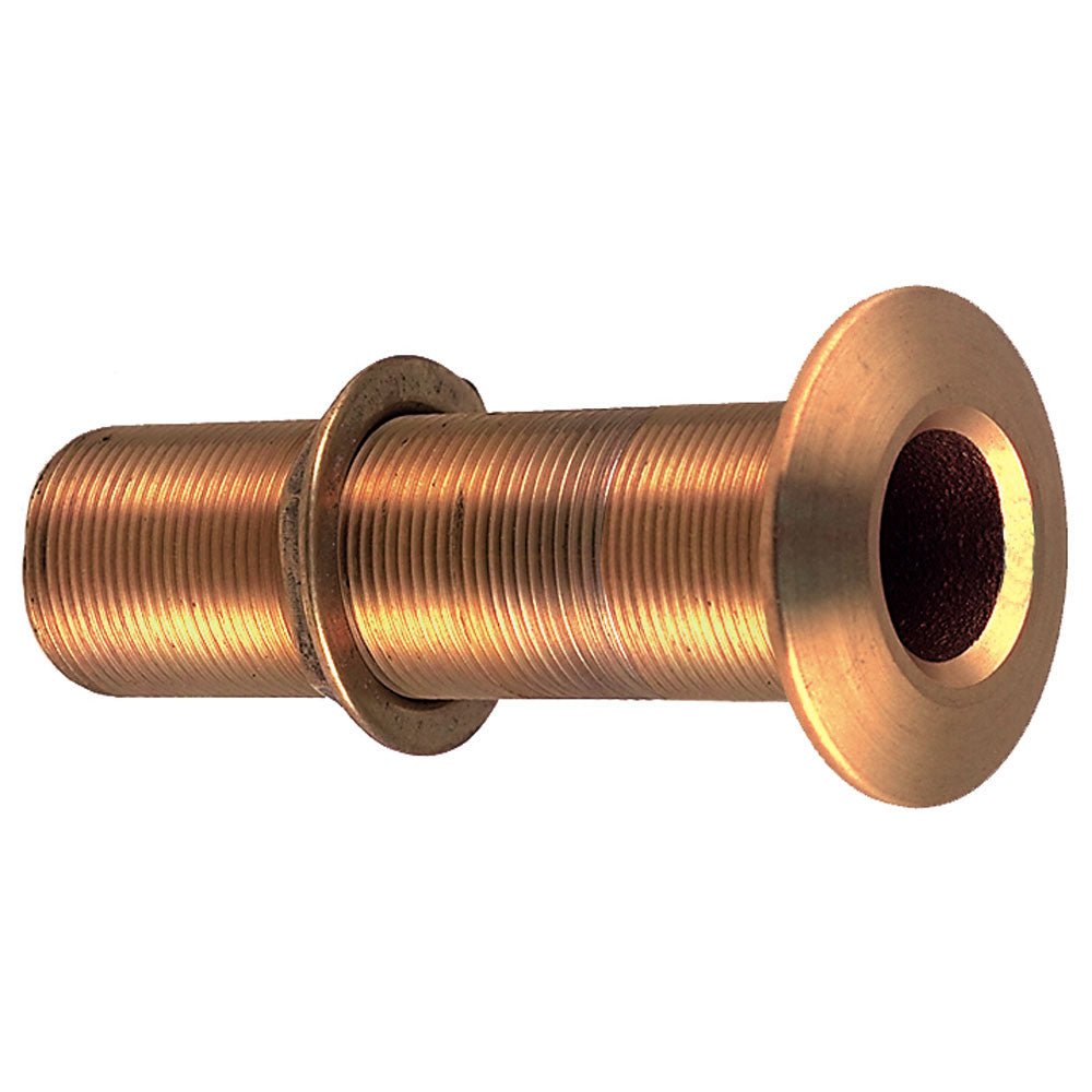 Perko 3/4" Thru-Hull Fitting w/Pipe Thread Bronze Extra Long - Max Hull 5" Thick [0348DP5PLB] - Houseboatparts.com