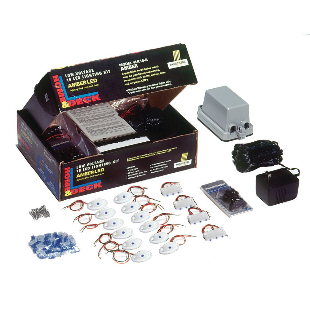 Innovative Lighting Deck & Dock LED Kit - Blue LED/White Housing [090-2100-4] - Houseboatparts.com