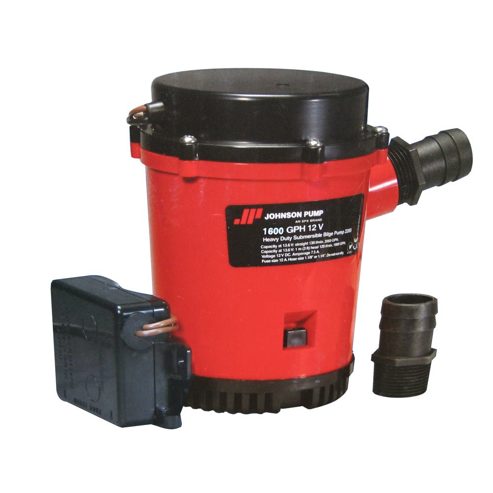 Johnson Pump 1600GPH Ultima Combo Bilge Pump - 12V [01674-001] - Houseboatparts.com