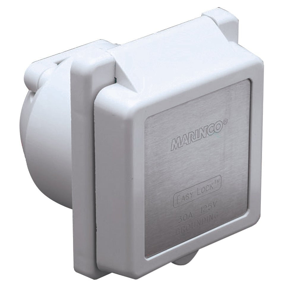 Marinco 301EL-B 30A Power Inlet - White - 125V [301EL-B] - Houseboatparts.com