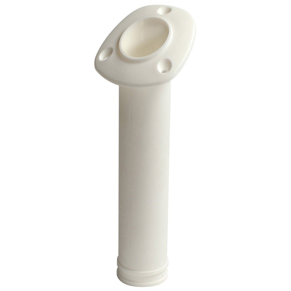 C.E. Smith Flush Mount 30 Degree Nylon Rod Holder - White [55120A] - Houseboatparts.com