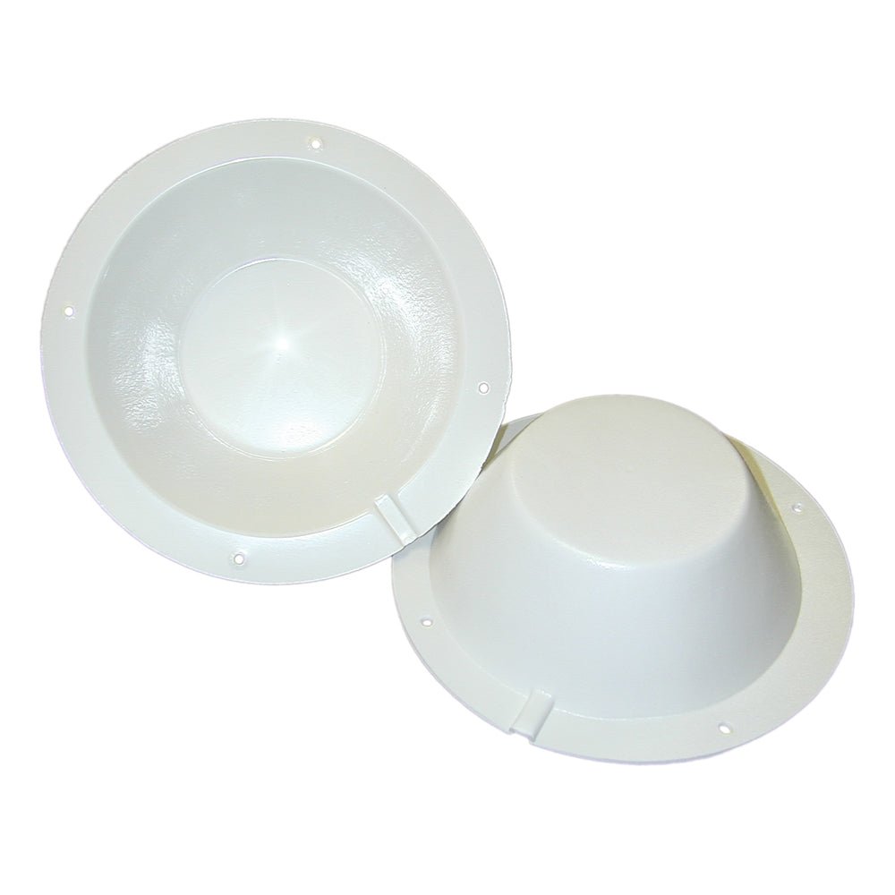 Poly-Planar 8-1/2" Speaker Back Cover - White [SBC-2] - Houseboatparts.com