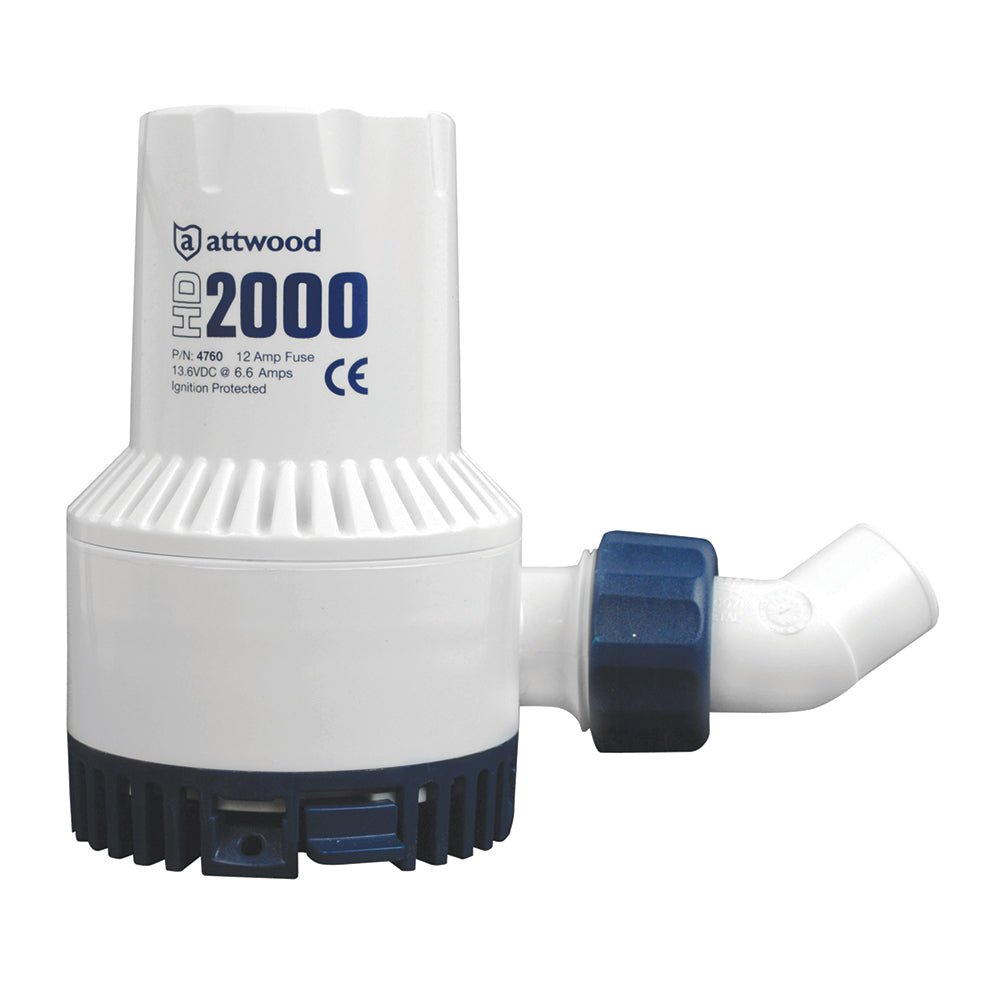 Attwood Heavy-Duty Bilge Pump 2000 Series - 12V - 2000 GPH [4760-4] - Houseboatparts.com