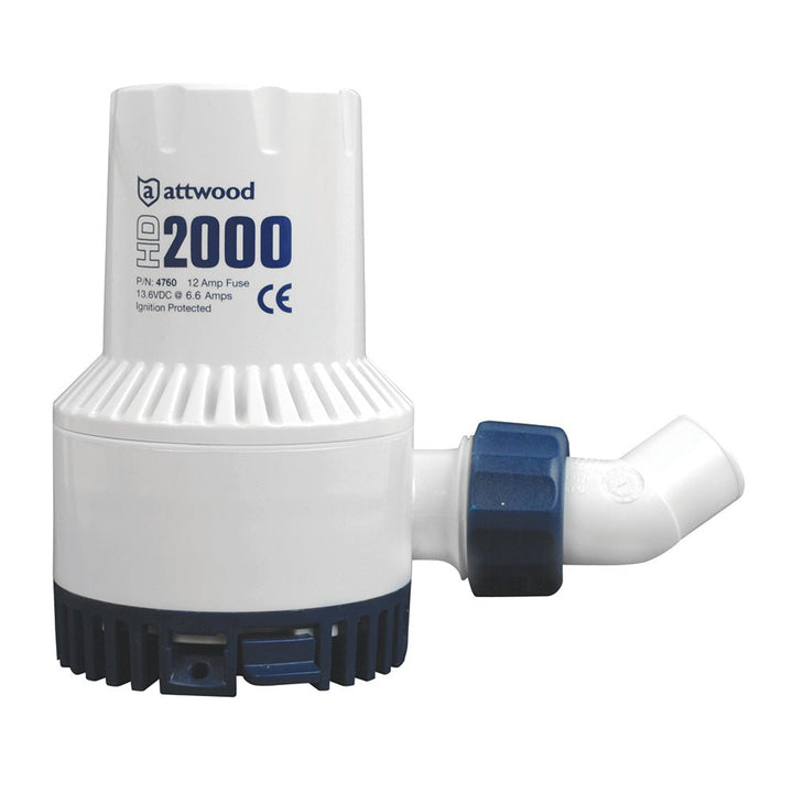 Attwood Heavy-Duty Bilge Pump 2000 Series - 12V - 2000 GPH [4760-4] - Houseboatparts.com