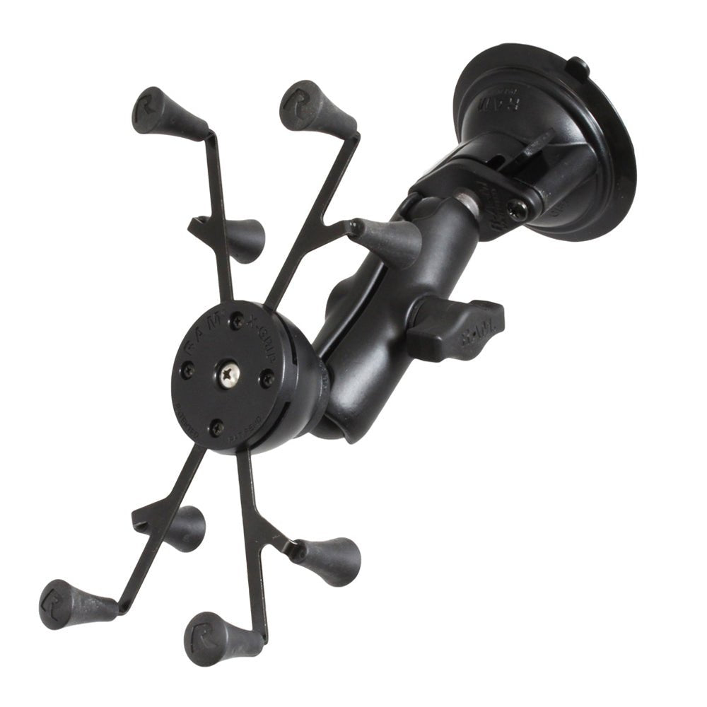 RAM Mount Twist Lock Suction Cup Base w/Universal X-Grip II [RAM-B-166-UN8U] - Houseboatparts.com