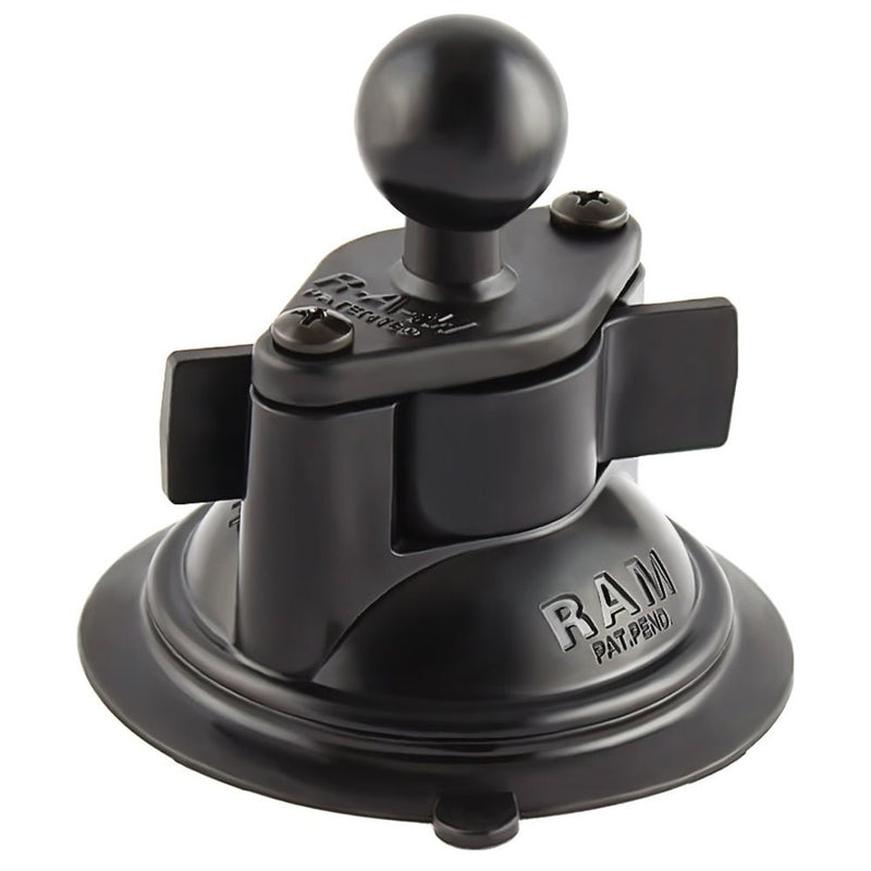 RAM Mount 3.25" Diameter Suction Cup Twist Lock Mount w/1" Ball [RAM-B-224-1U] - Houseboatparts.com