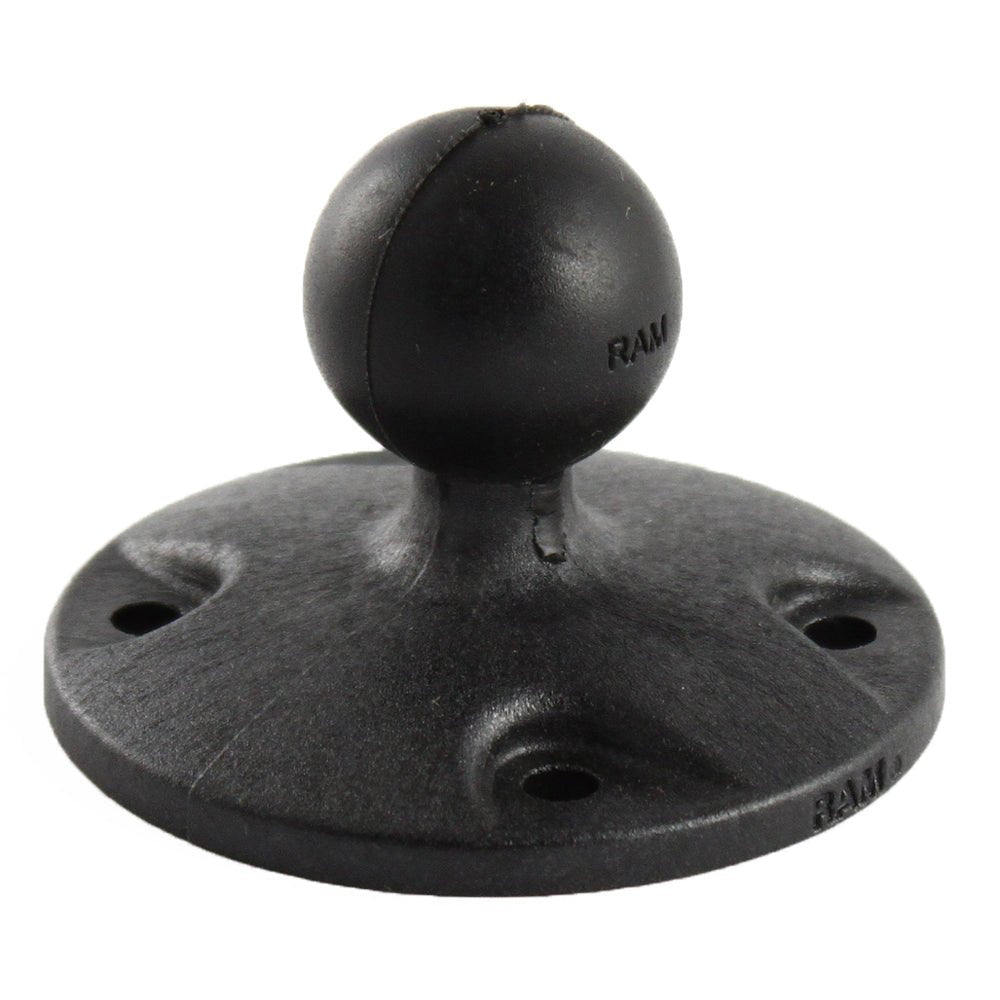 RAM Mount 2.5" Composite Round Base w/1" Ball [RAP-B-202U] - Houseboatparts.com