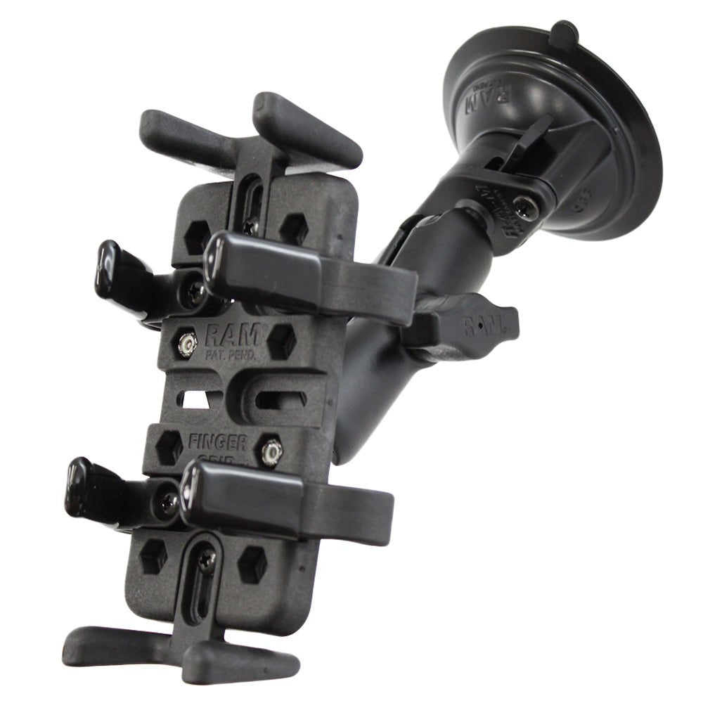 RAM Mount Universal Finger Grip Holder Suction Cup Mount [RAM-B-166-UN4U] - Houseboatparts.com