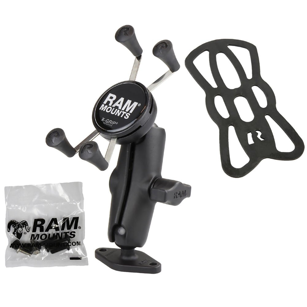 RAM Mount Universal X-Grip Holder Diamond Base Surface Mount [RAM-B-102-UN7U] - Houseboatparts.com