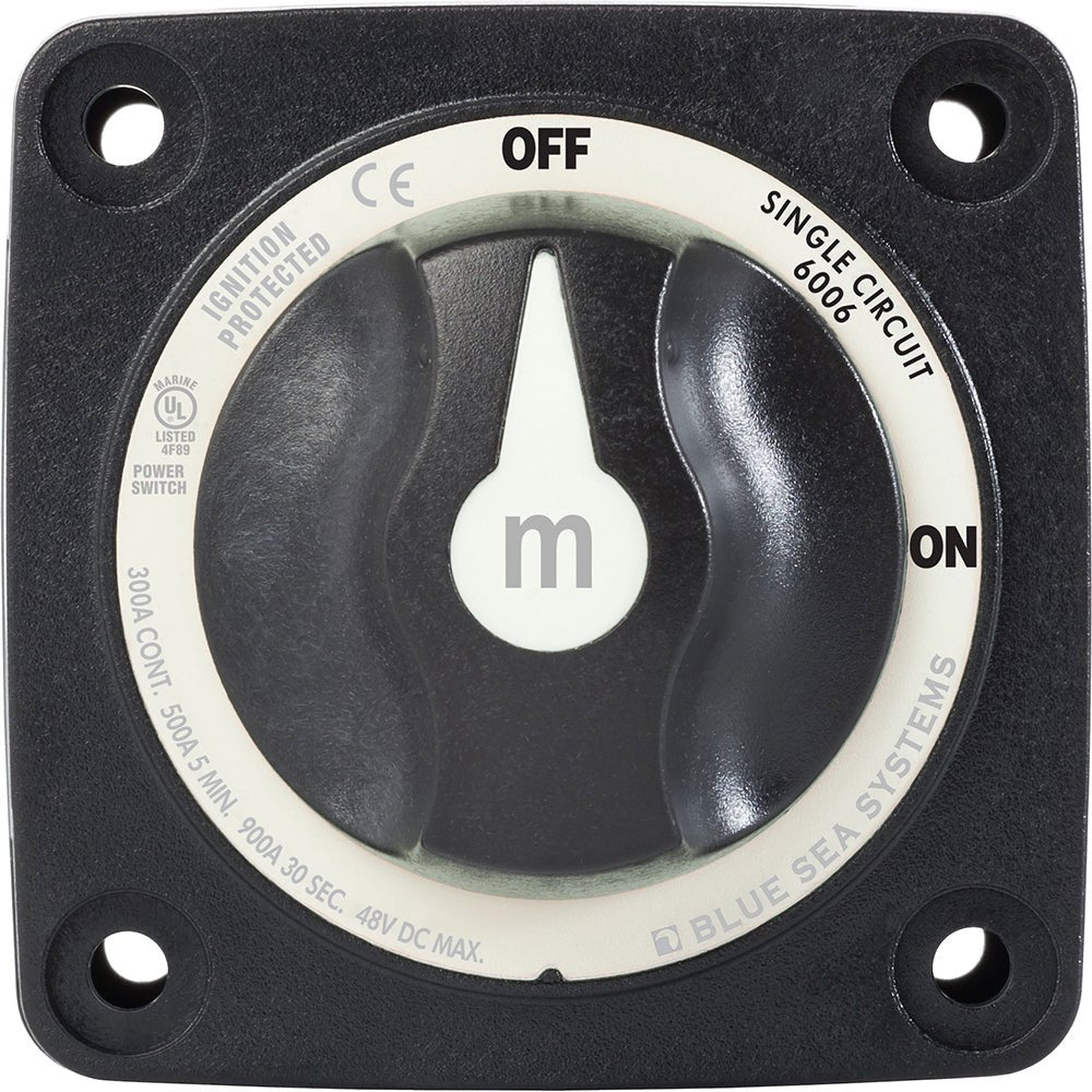 Blue Sea 6007200 Battery Switch Mini - 4 Position - Black [6007200] - Houseboatparts.com