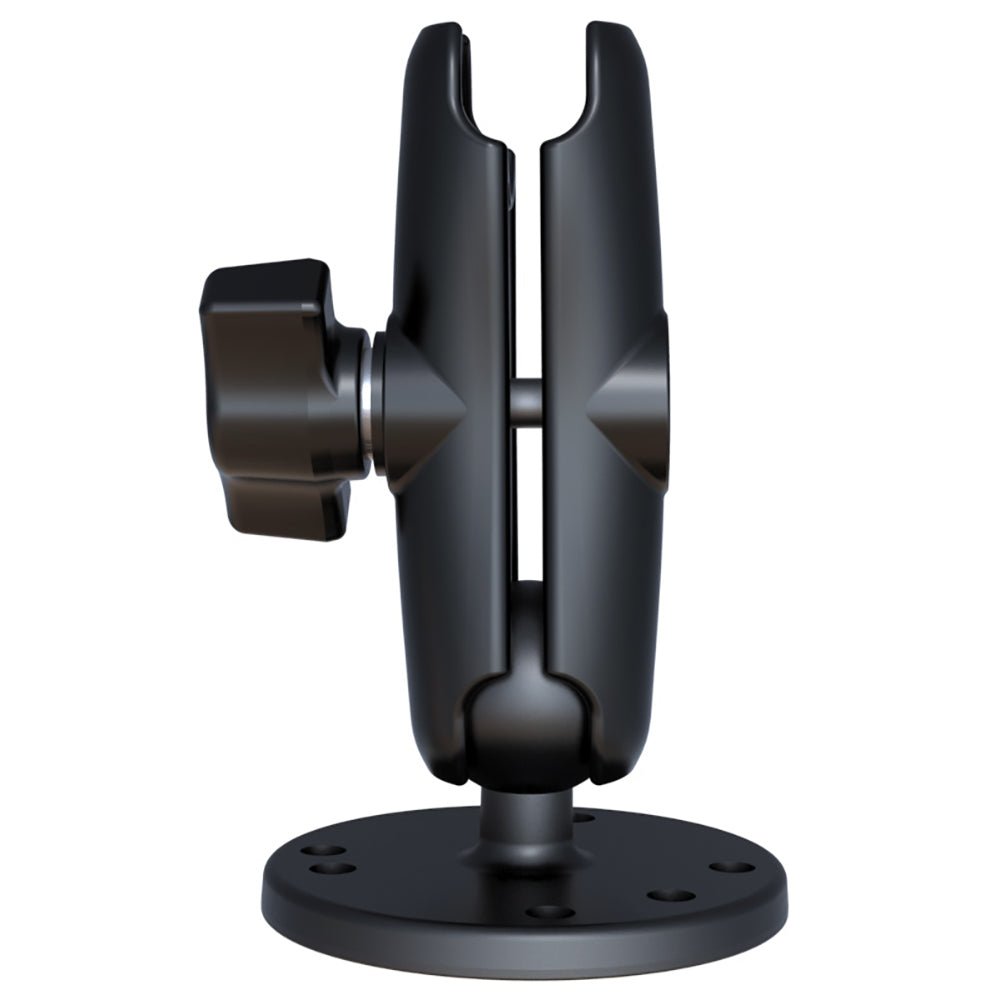 RAM Mount Double Socket Arm w/2.5" Round Base [RAM-B-103U] - Houseboatparts.com