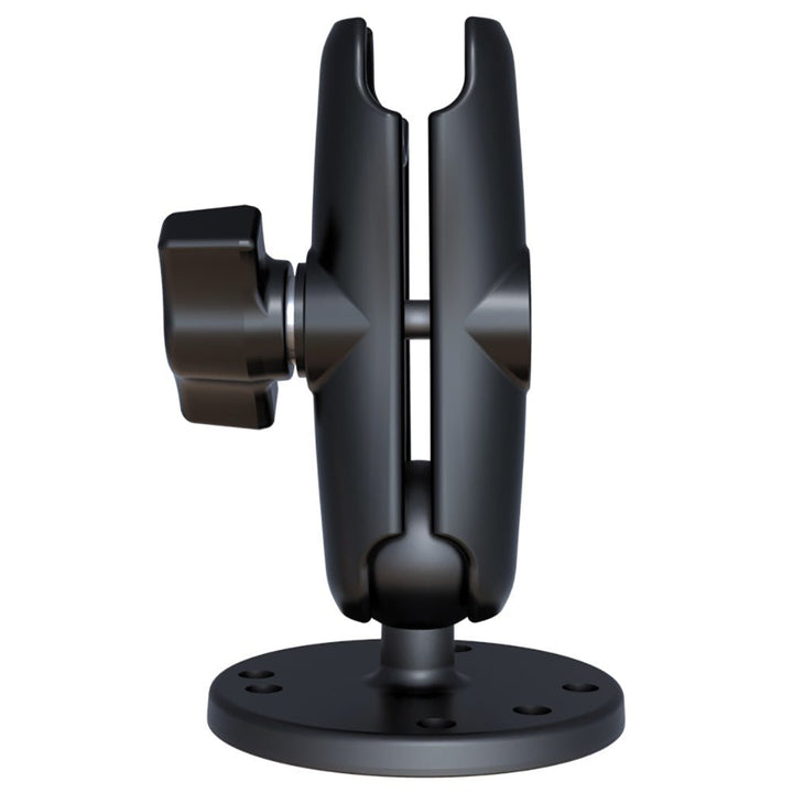 RAM Mount Double Socket Arm w/2.5" Round Base [RAM-B-103U] - Houseboatparts.com