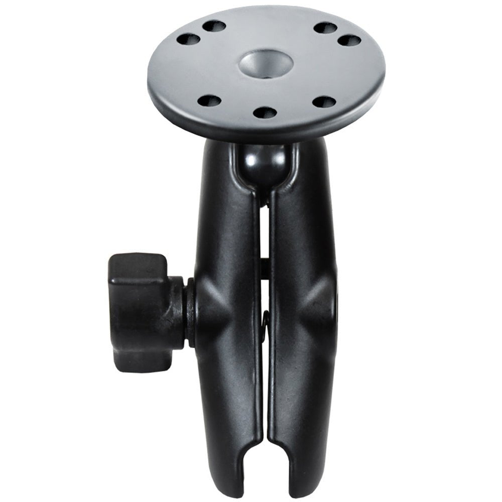RAM Mount Double Socket Arm w/2.5" Round Base [RAM-B-103U] - Houseboatparts.com
