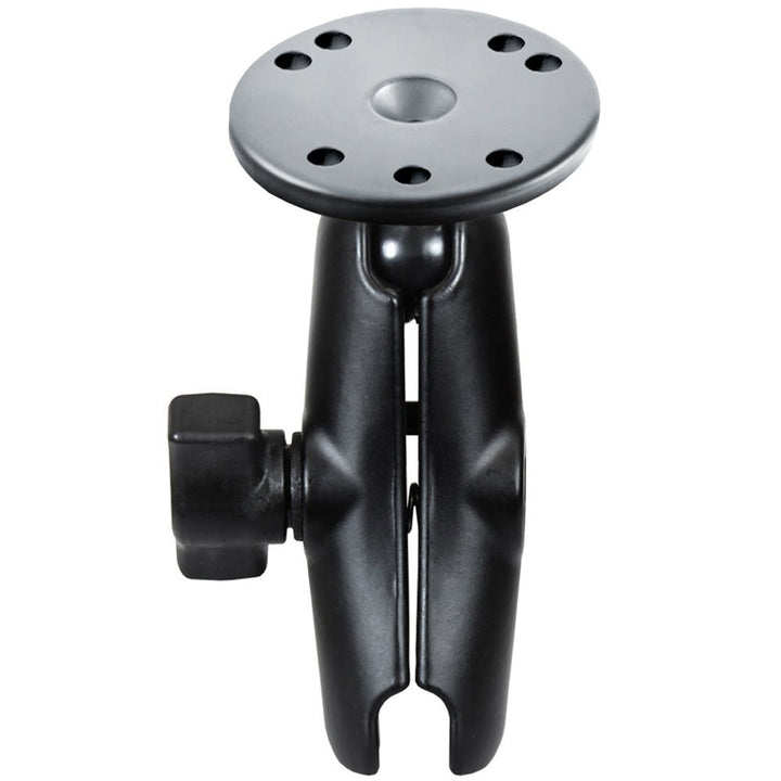 RAM Mount Double Socket Arm w/2.5" Round Base [RAM-B-103U] - Houseboatparts.com