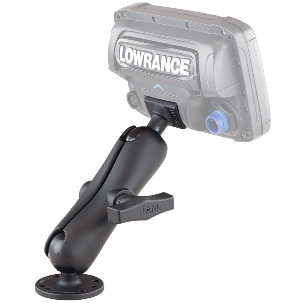 RAM Mount Quick Release Mount f/Lowrance Mark & Elite 5 [RAM-101-LO11] - Houseboatparts.com