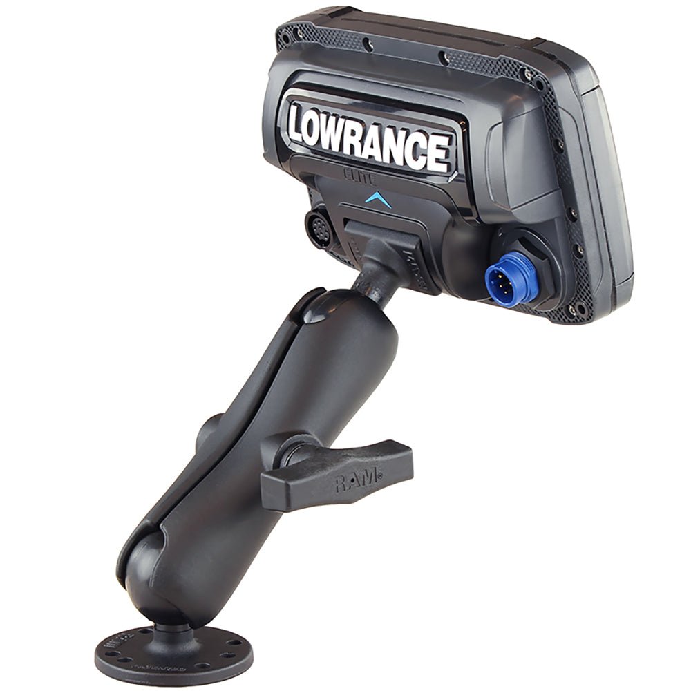 RAM Mount Quick Release Mount f/Lowrance Mark & Elite 5 [RAM-101-LO11] - Houseboatparts.com