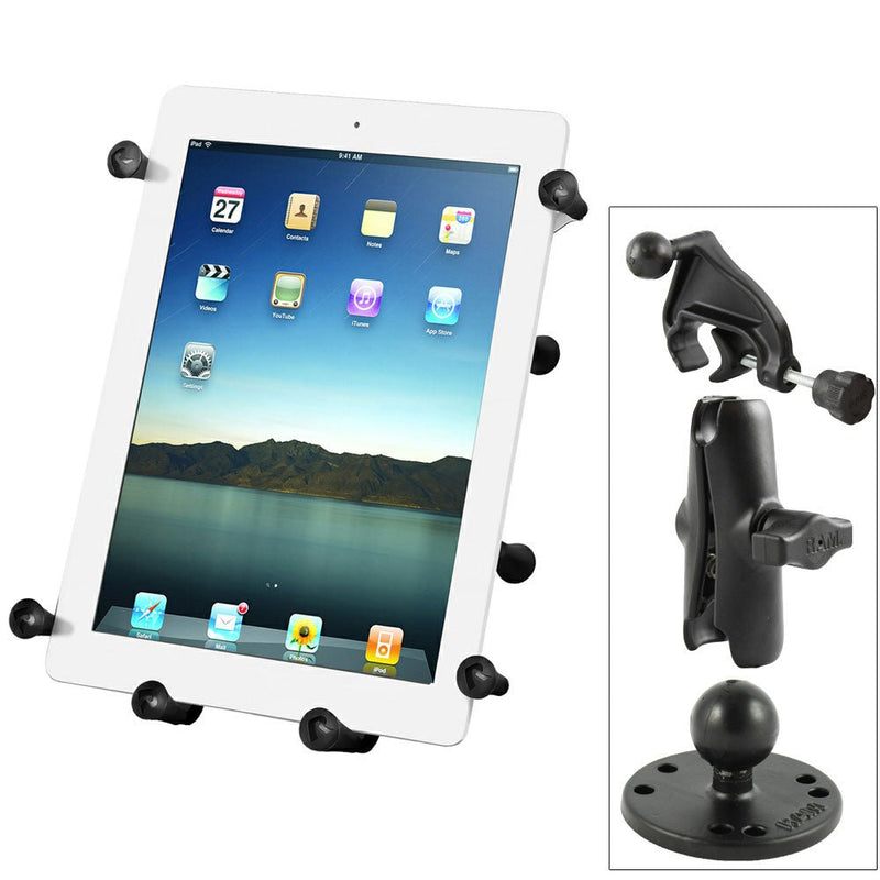 RAM Mount Universal X-Grip III Large Tablet Holder - Fits New iPad - Includes Yoke Mount [RAM-B-121-UN9U] - Houseboatparts.com