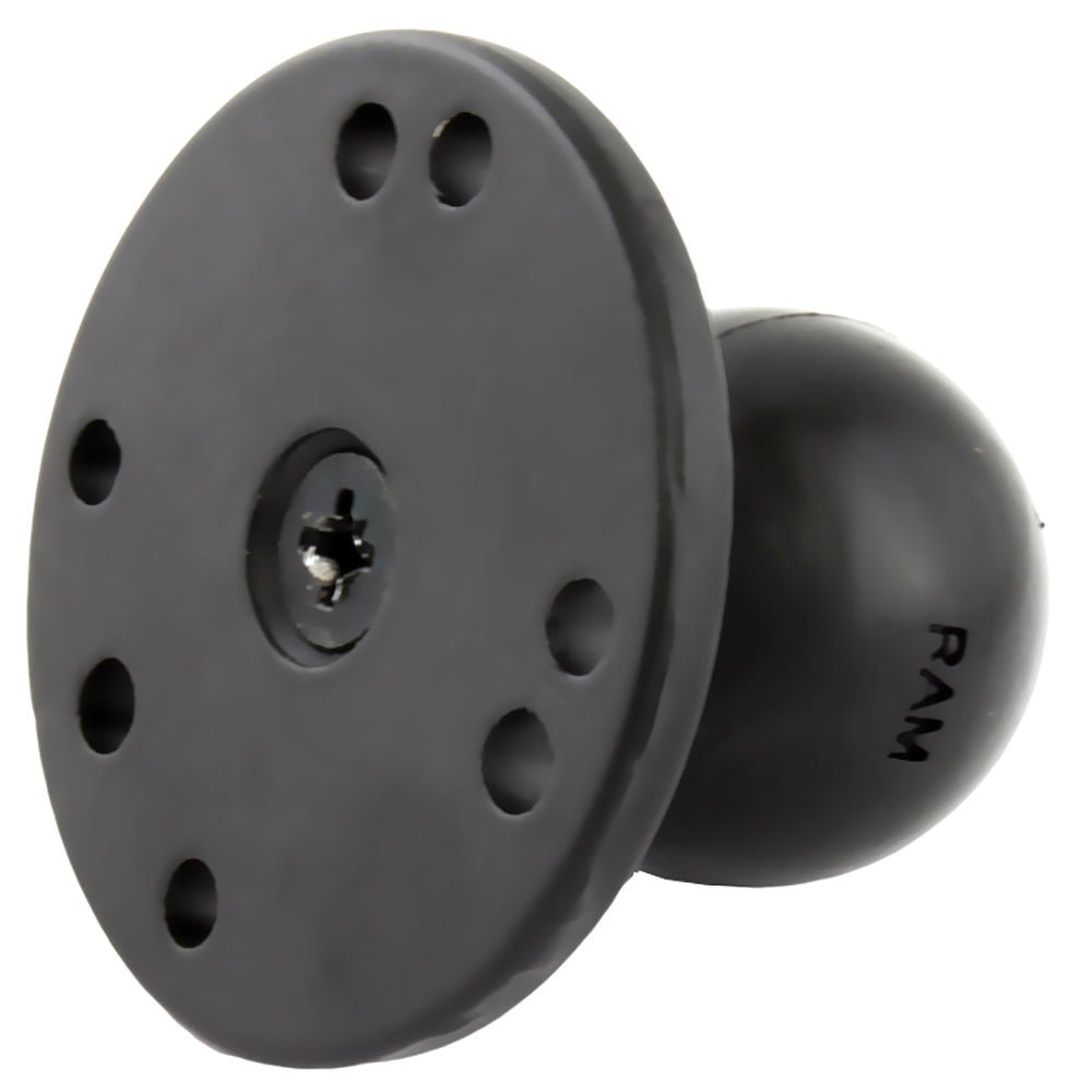 RAM Mount 2.5" Round Base w/0.31-18 Female Thread & 1.5" Ball - AMPs Pattern [RAM-202U-MT1] - Houseboatparts.com