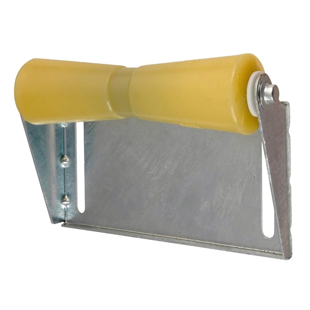 C.E. Smith Panel Bracket Assembly 12" Keel Roller - Yellow TPR [10455G] - Houseboatparts.com