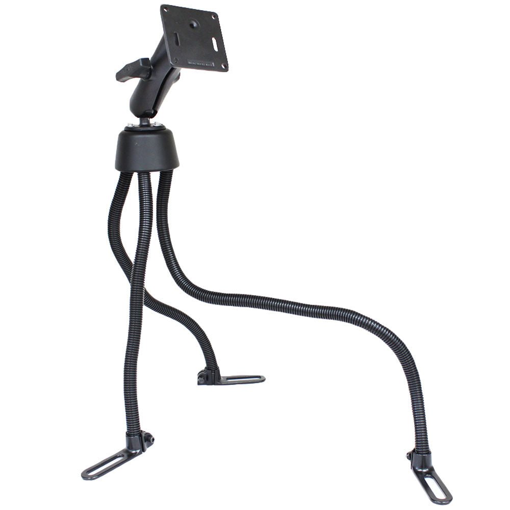 RAM Mount POD III Universal No-Drill Mount w/Double Socket Arm, 2.5" Round Base & 3.625" Square Base [RAM-316-3-2461U] - Houseboatparts.com