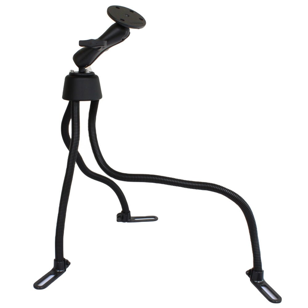 RAM Mount POD III No-Drill Mount w/Double Socket Arm, 2.5" Round Base & 3.68" Round Base [RAM-316-3-240U] - Houseboatparts.com