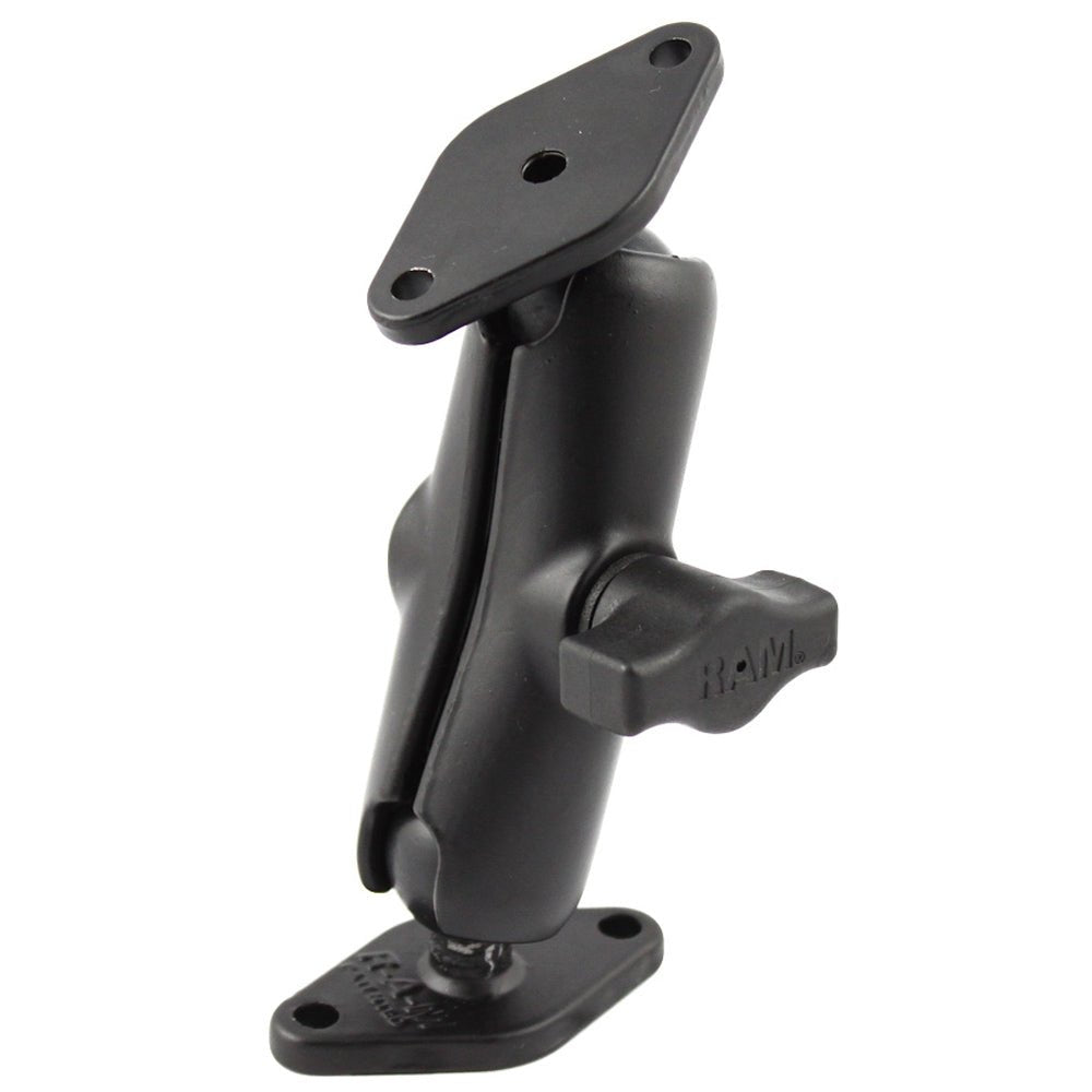 RAM Mount 1" Diameter Ball Mount w/2 Diamond Bases [RAM-B-102U] - Houseboatparts.com