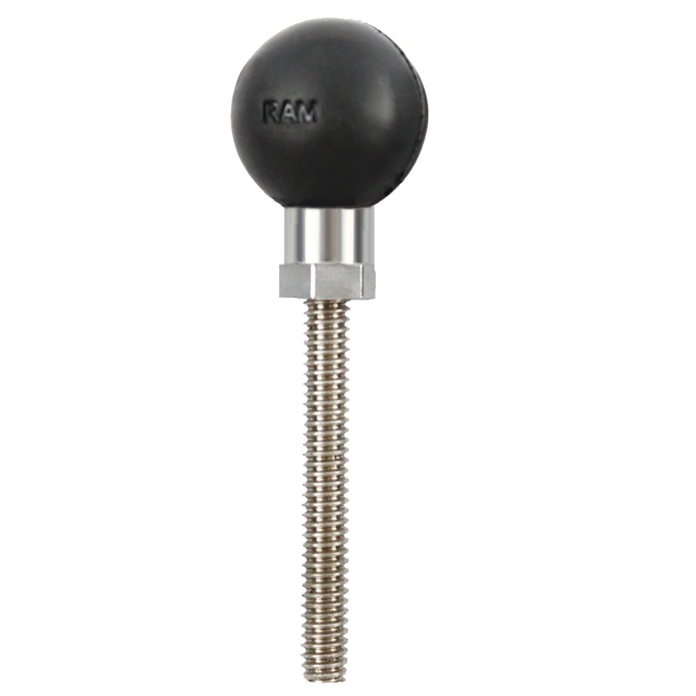 RAM Mount 1/4"-20 x 2 1/4" Threaded Stud w/1" Ball [RAM-B-273U] - Houseboatparts.com