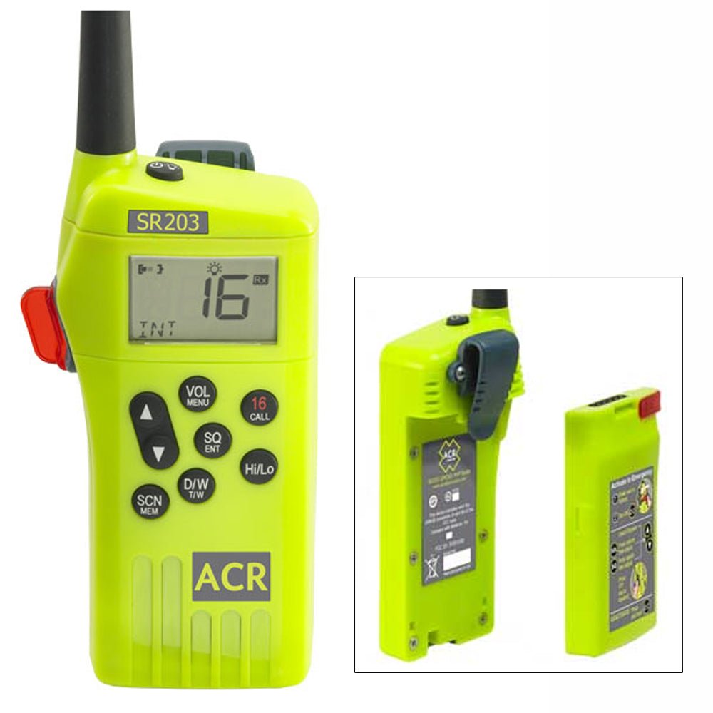 ACR SR203 VHF Handheld Survival Radio [2827] - Houseboatparts.com