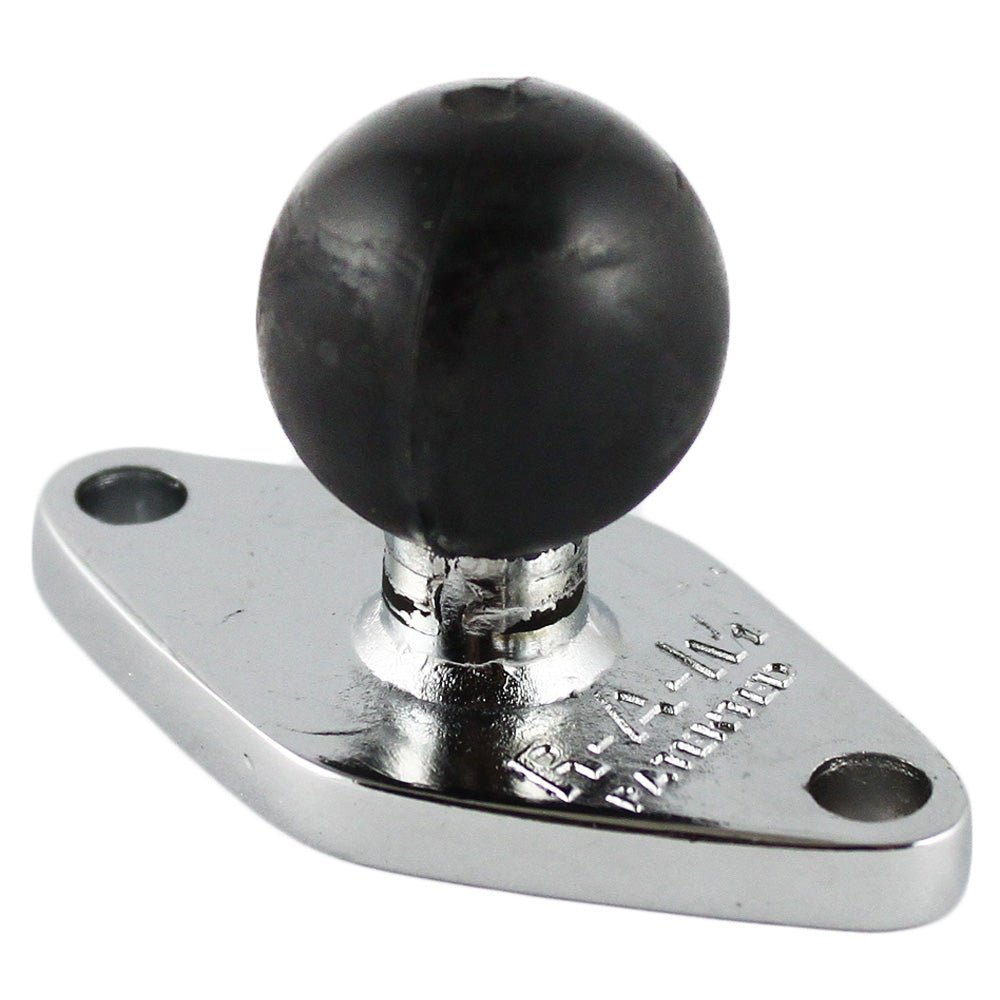 RAM Mount Chrome Diamond Base w/1" Ball [RAM-B-238CHU] - Houseboatparts.com