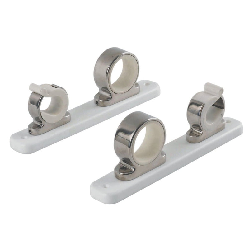 TACO 2-Rod Hanger w/Poly Rack - Polished Stainless Steel [F16-2751-1] - Houseboatparts.com