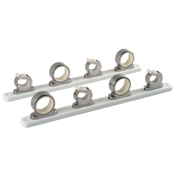 TACO 4-Rod Hanger w/Poly Rack - Polished Stainless Steel [F16-2752-1] - Houseboatparts.com