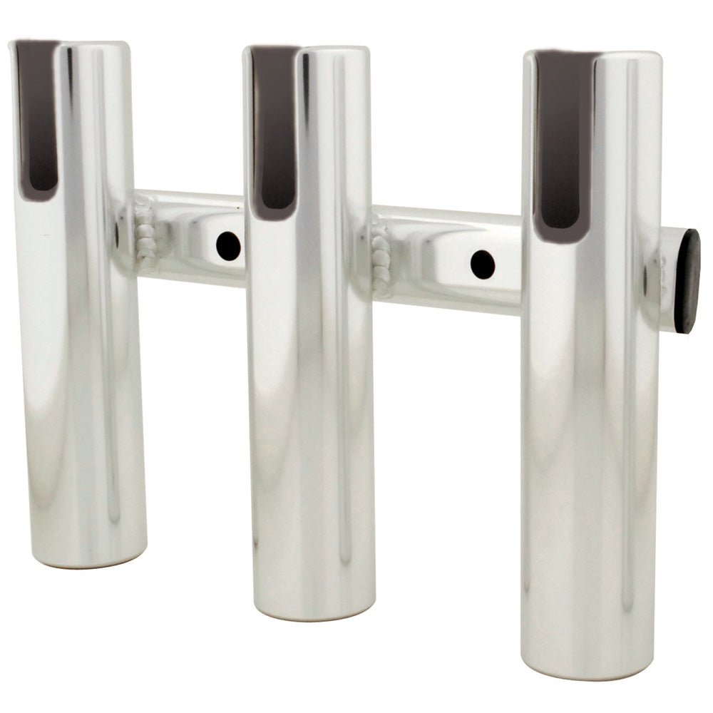 TACO 3-Rod Holder Rack - Brushed Aluminum [F31-3003BSA-1] - Houseboatparts.com