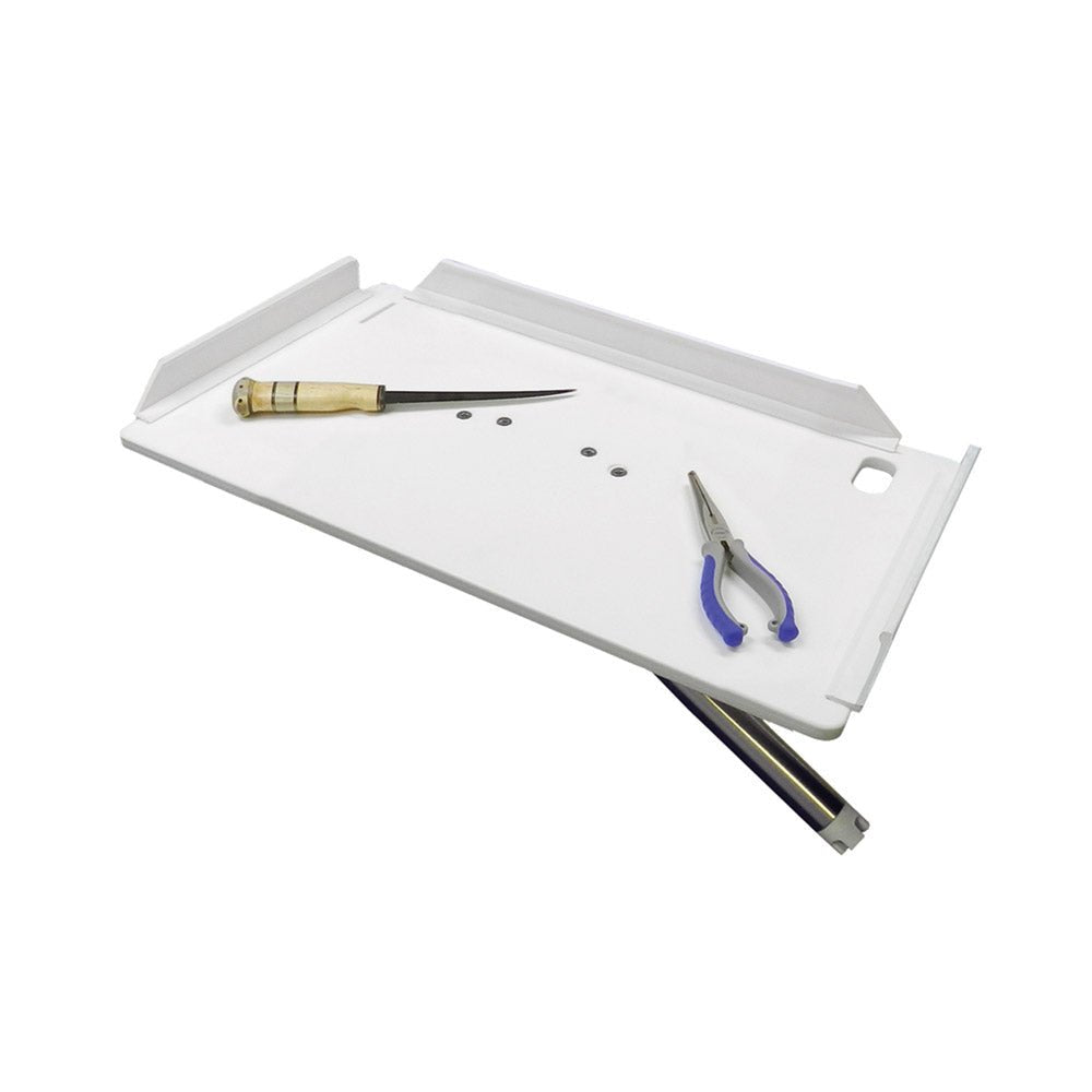 TACO 20" Poly Filet Table w/Adjustable Gunnel Mount - White [P01-2120W] - Houseboatparts.com