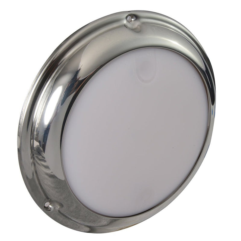 Lumitec TouchDome - Dome Light - Polished SS Finish - 2-Color White/Blue Dimming [101097] - Houseboatparts.com