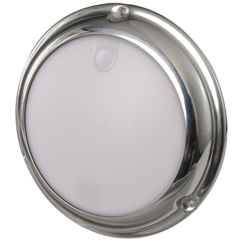 Lumitec TouchDome - Dome Light - Polished SS Finish - 2-Color White/Blue Dimming [101097] - Houseboatparts.com